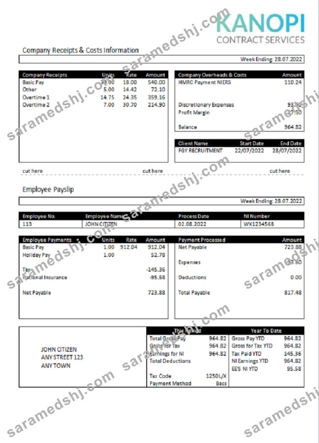 United Kingdom Kanopi Contract Services payroll company